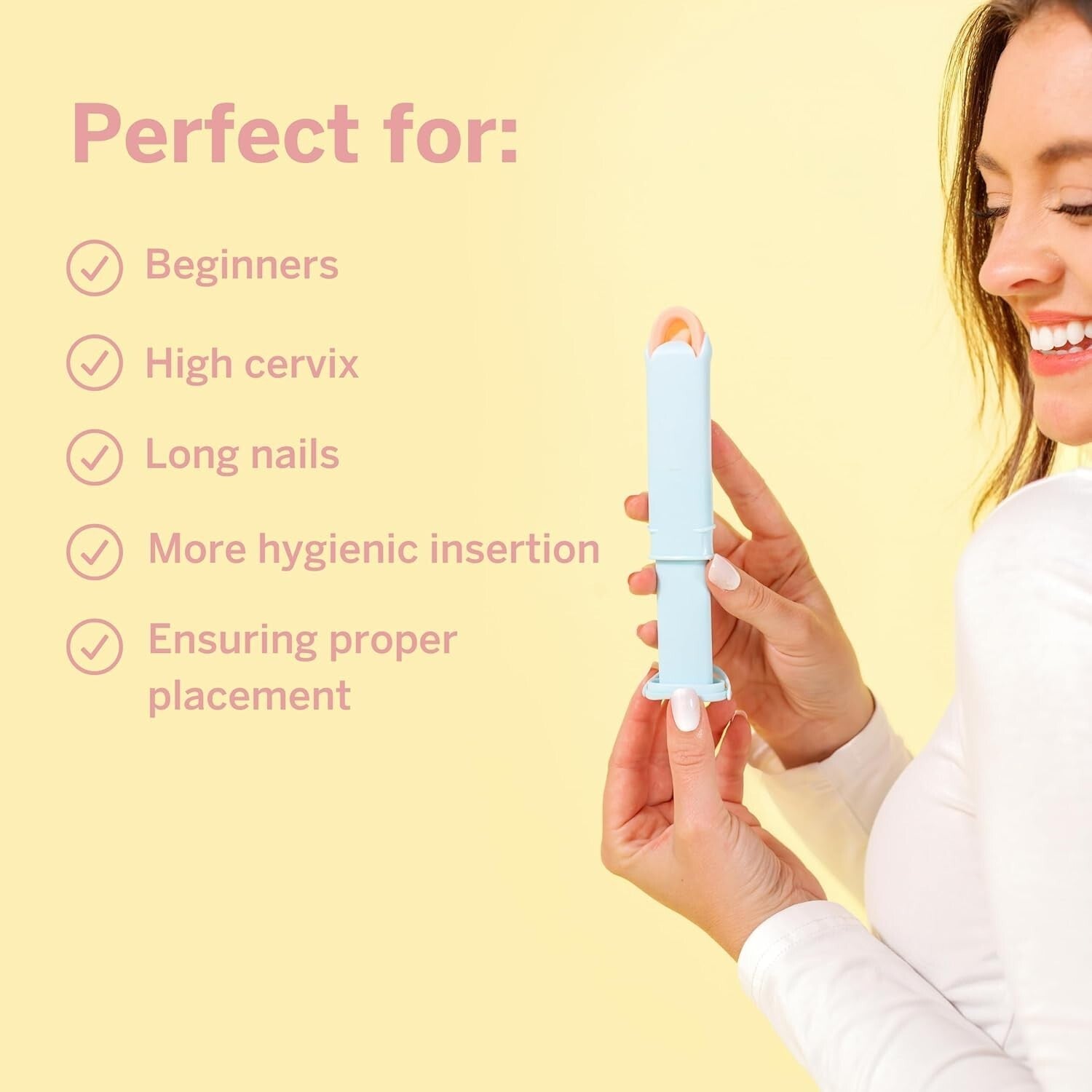 Effortless Insertion Applicator with 2 Soft Silicone Menstrual Discs – No Toxins