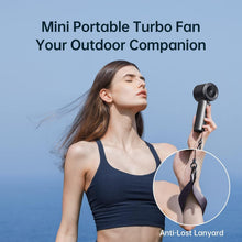 Load image into Gallery viewer, Rechargeable Handheld Fan - Turbo Speed, Compact Size, Ideal for Travel &amp; Sports