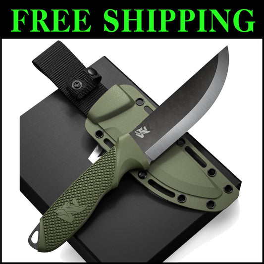 Weather-Resistant Fixed Blade Knife with 4.6" V-Grind Blade - Made for Adventure