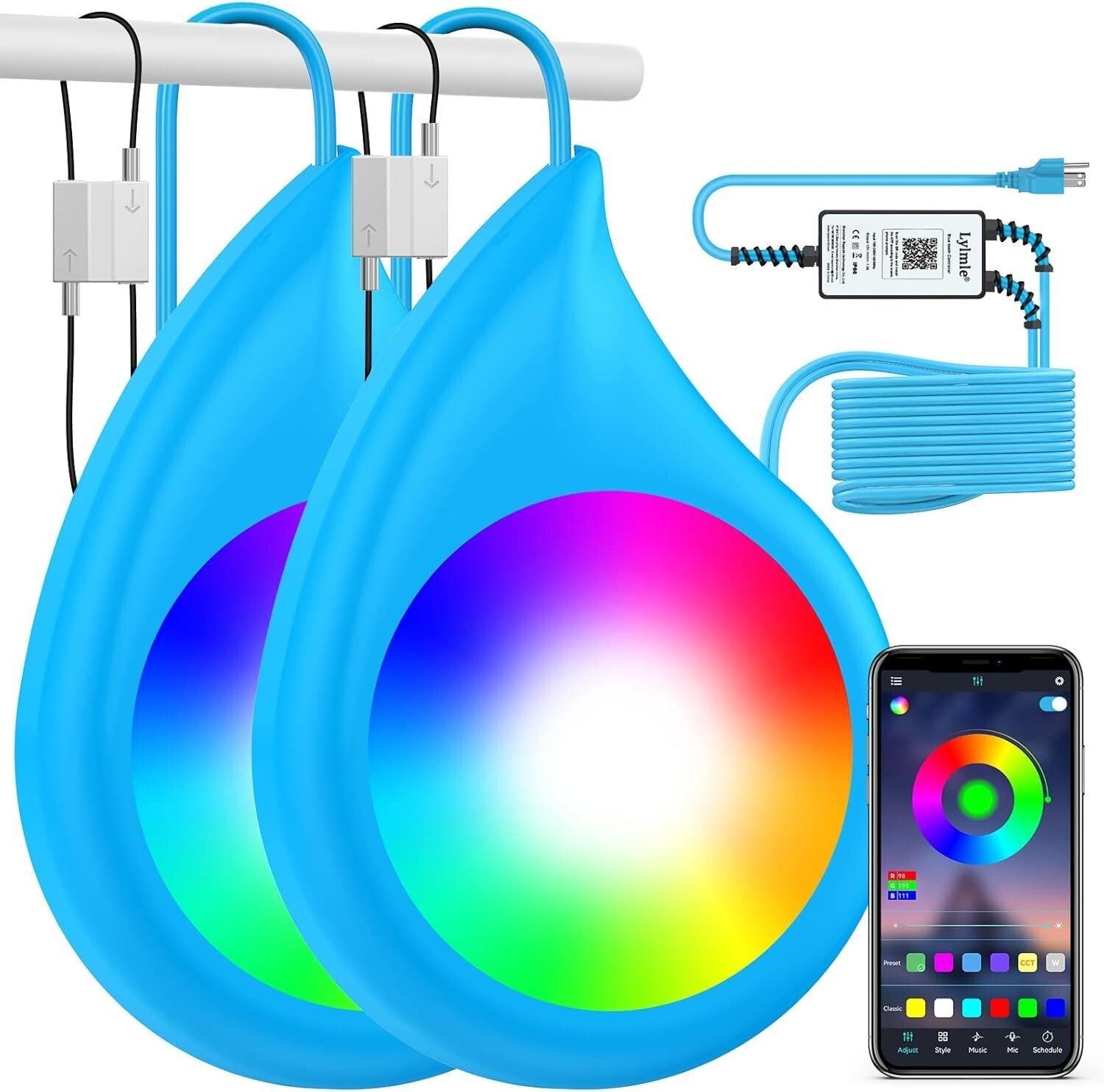 Brighten Your Pool: 50W Magnetic LED Lights with APP Control & Easy Install