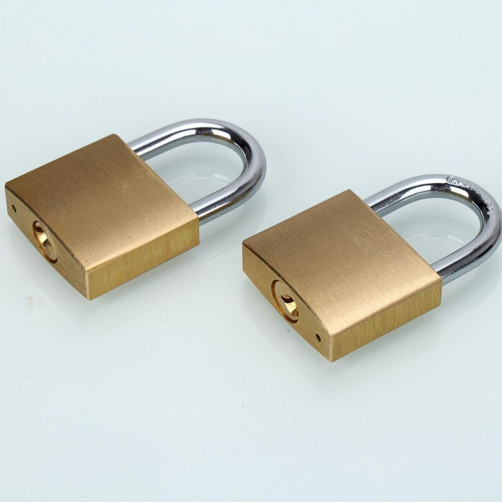 Durable Polished Brass Padlocks - Keyed Alike 12 Pack for Versatile Security