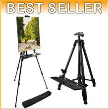 Load image into Gallery viewer, Lightweight 61-Inch Adjustable Easel for Paint Canvases with Tray Included