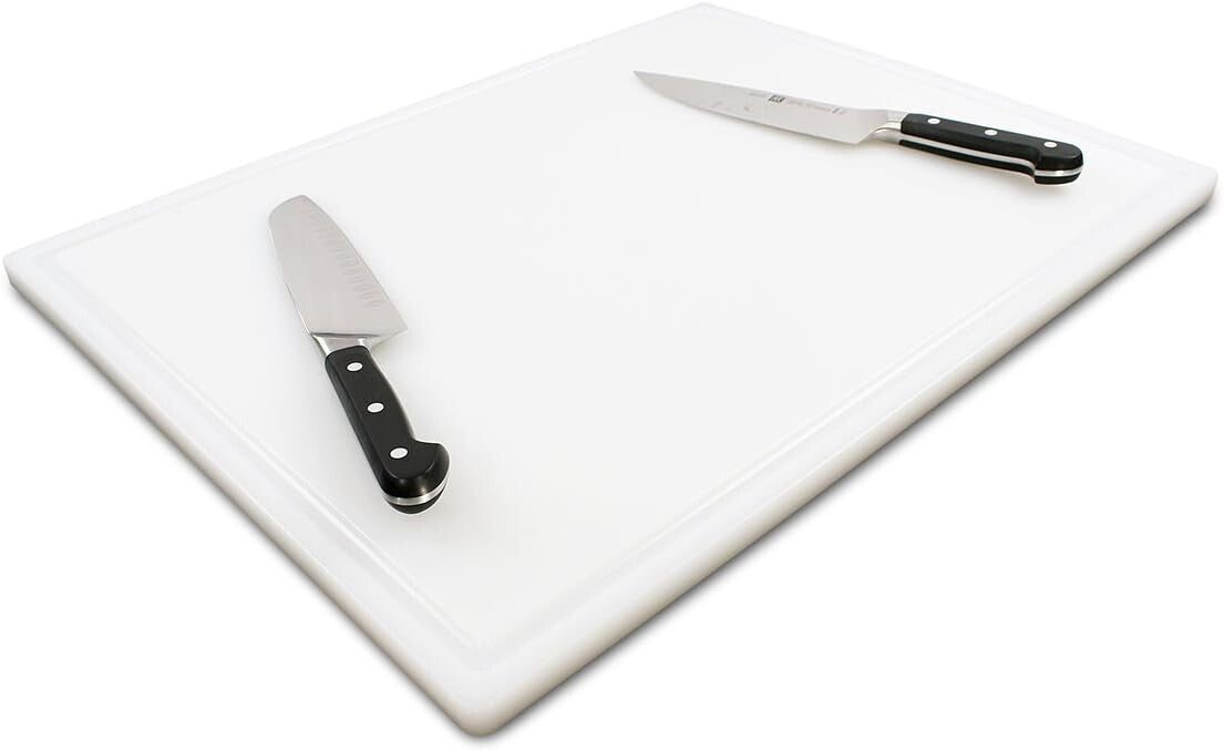 24x18 Inch Thick HDPE Cutting Board with Juice Groove - Ideal for BBQ & Grilling