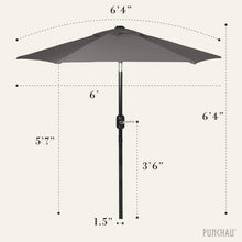 Load image into Gallery viewer, Durable 6 Ft Outdoor Umbrella - Easy Crank &amp; Tilt Design for Ultimate Shade