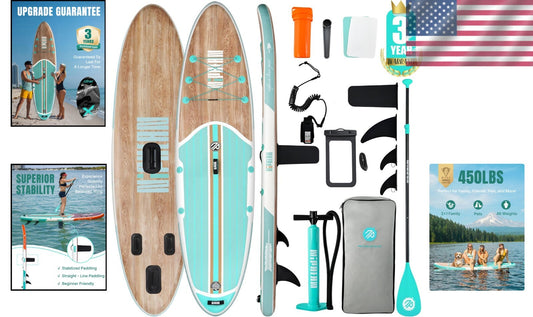 Versatile 10’6’’ Inflatable Paddle Board with Full Accessories Set - Mint