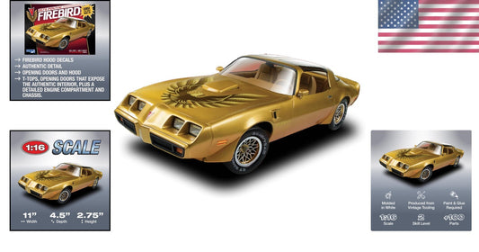 Authentic 1:16 Scale Pontiac Firebird Model Kit – Customizable & Detailed Design