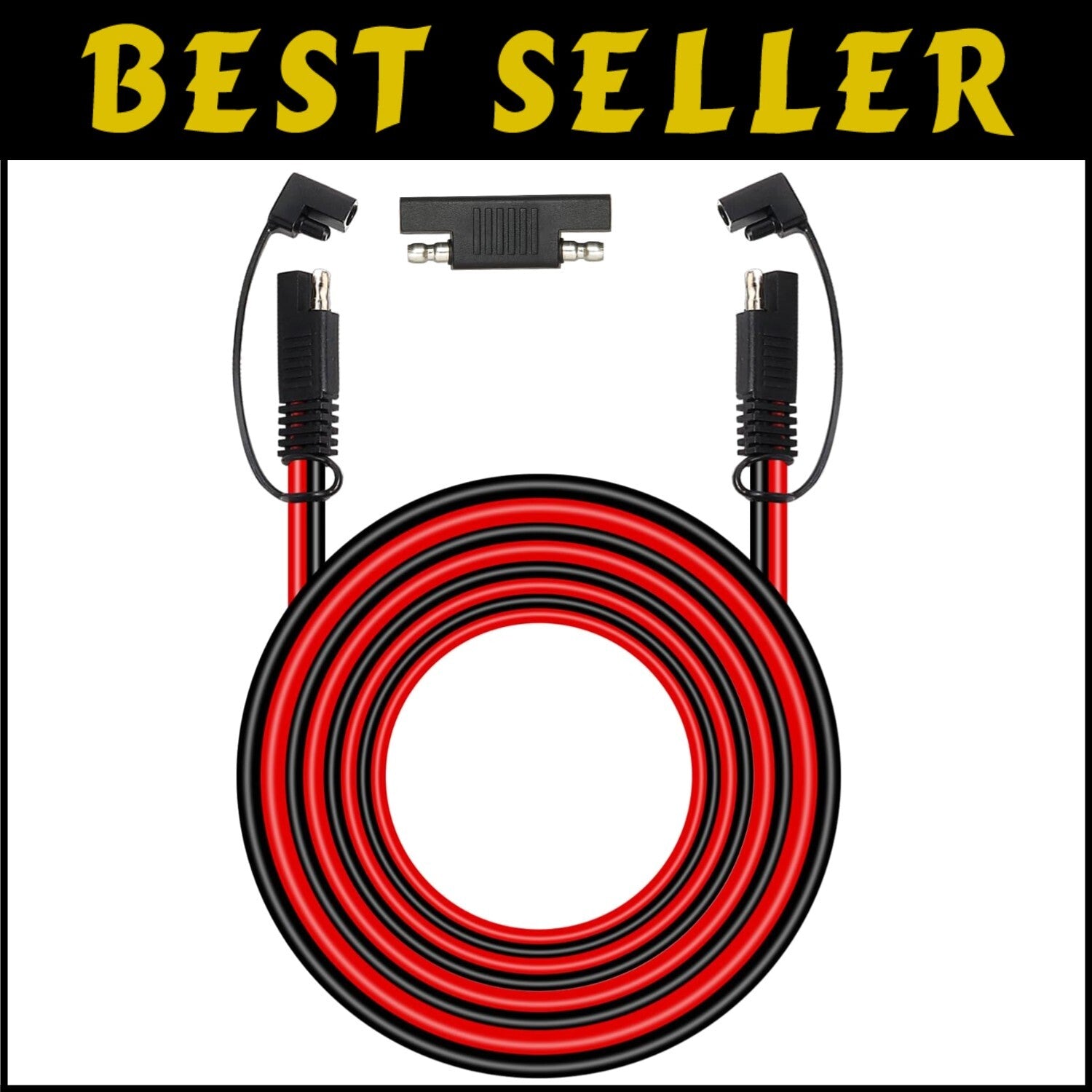Heavy Duty 25FT SAE to SAE Extension Cable for Trolling Motors & Automotive Use
