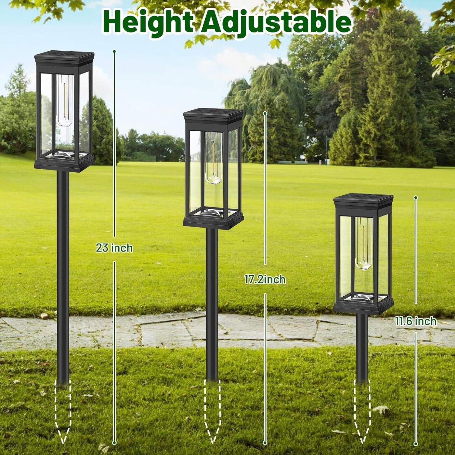 Bright & Stylish Solar Pathway Lighting - 8 Durable Solar-Powered Lights