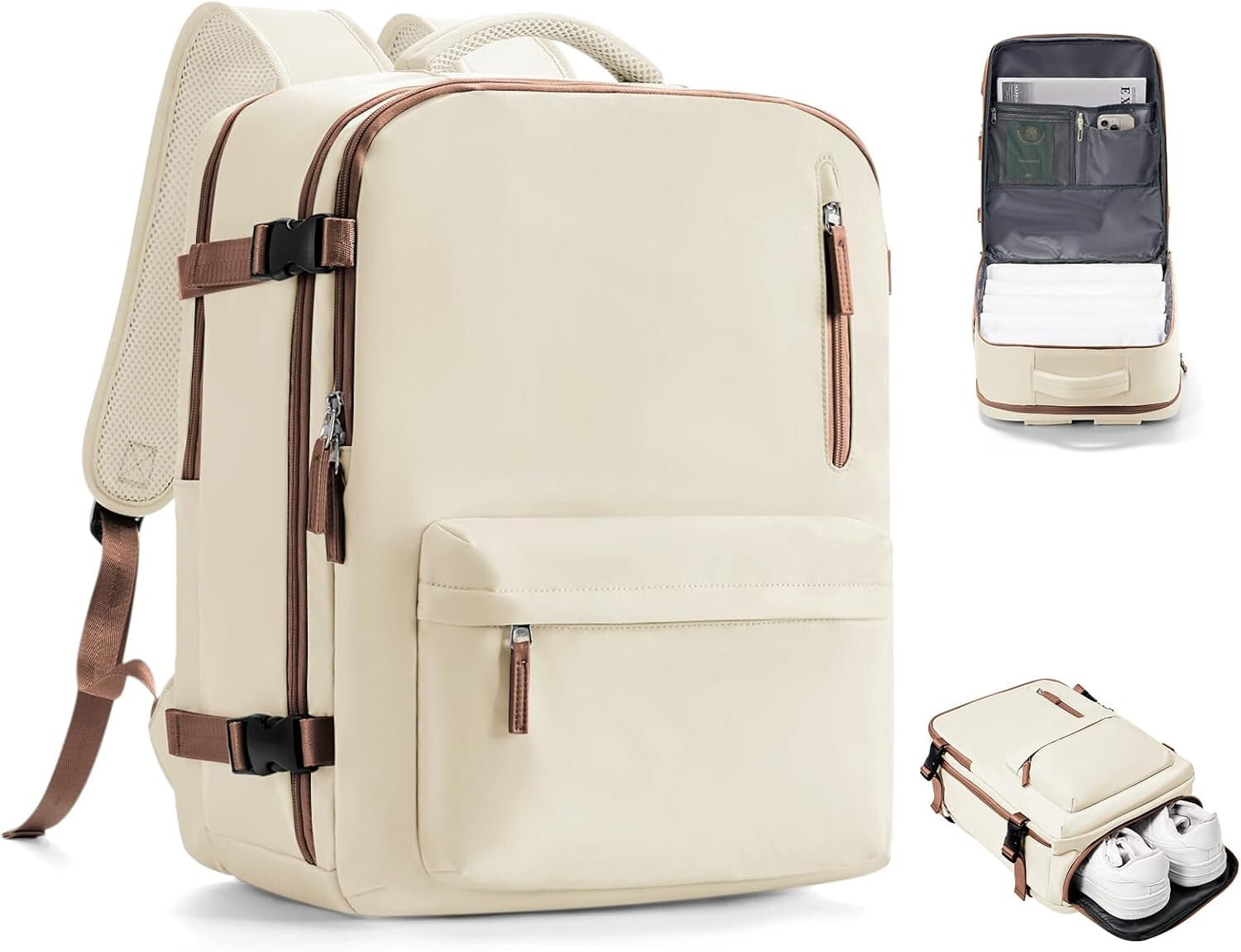 Multi-Functional 40L Backpack for Travel - Laptop Holder & Shoe Compartment