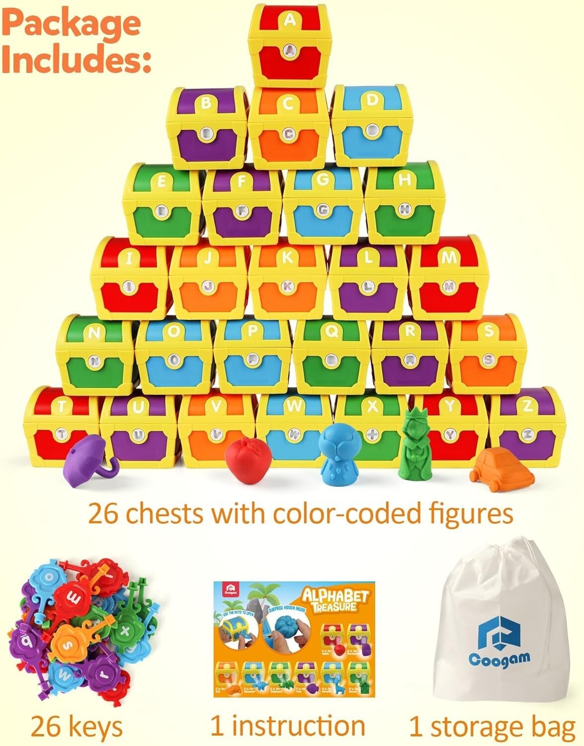 Colorful ABC Learning Treasure Boxes - Engaging Educational Games for Kids