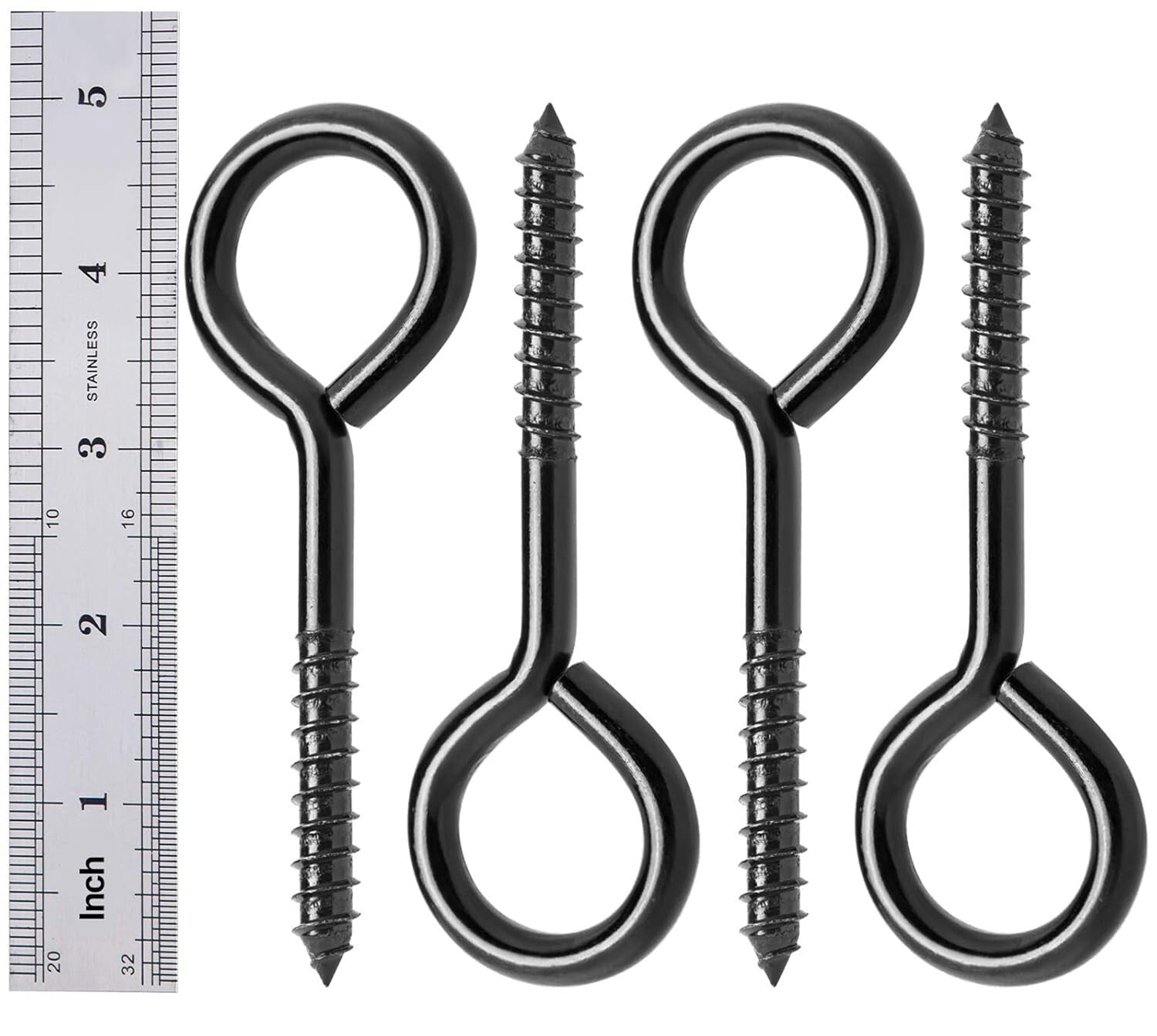 Heavy-Duty 5 Inch Eye Hooks - 20 Pcs Stainless Steel with 400 lb Load Capacity