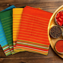 Load image into Gallery viewer, Absorbent 100% Cotton Kitchen Towels - 12 Pack, Reusable &amp; Lint-Free Dish Cloths