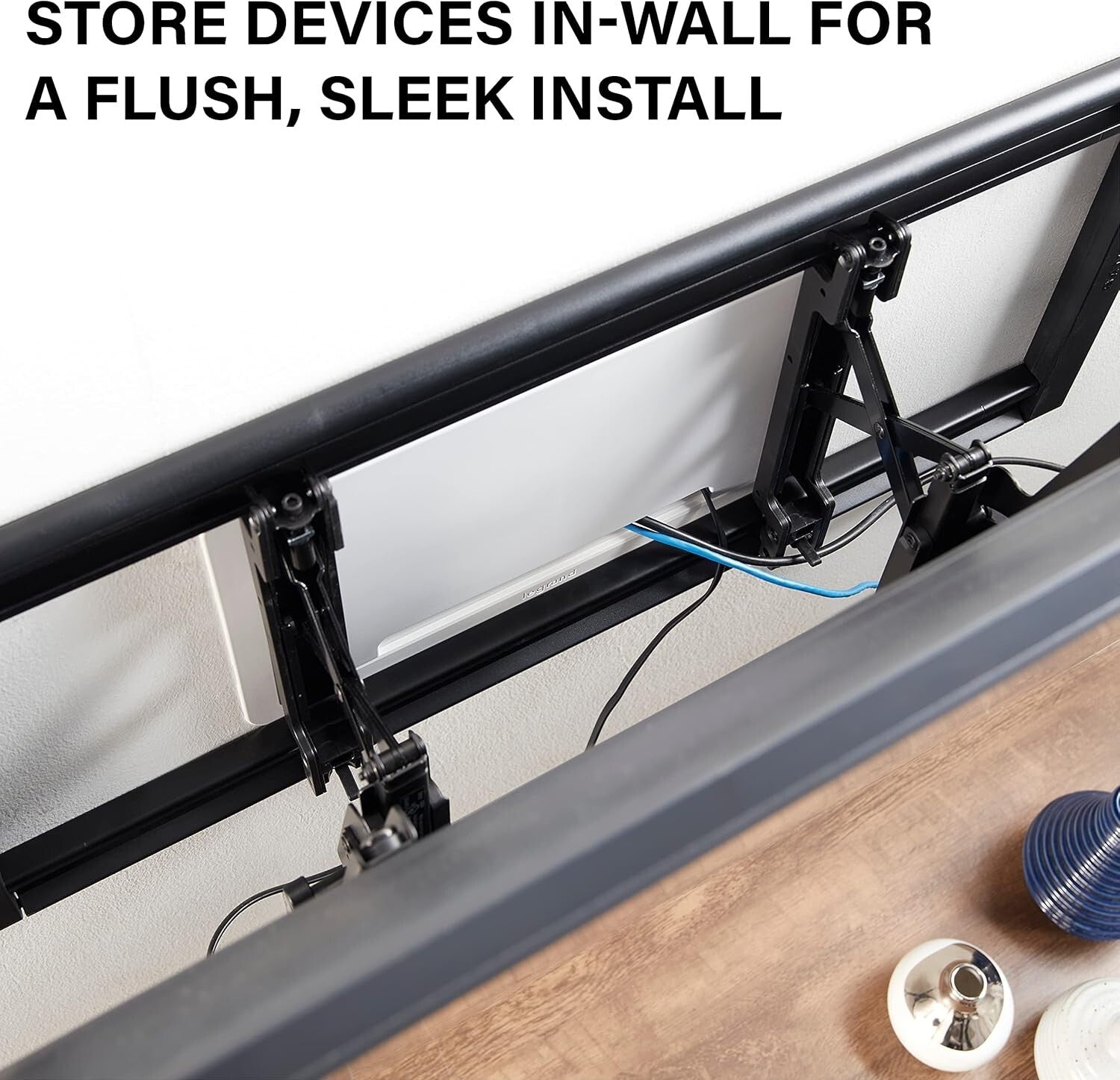 9 Inch In-Wall Enclosure for TVs - Matte White Dual-Purpose Media Storage Box