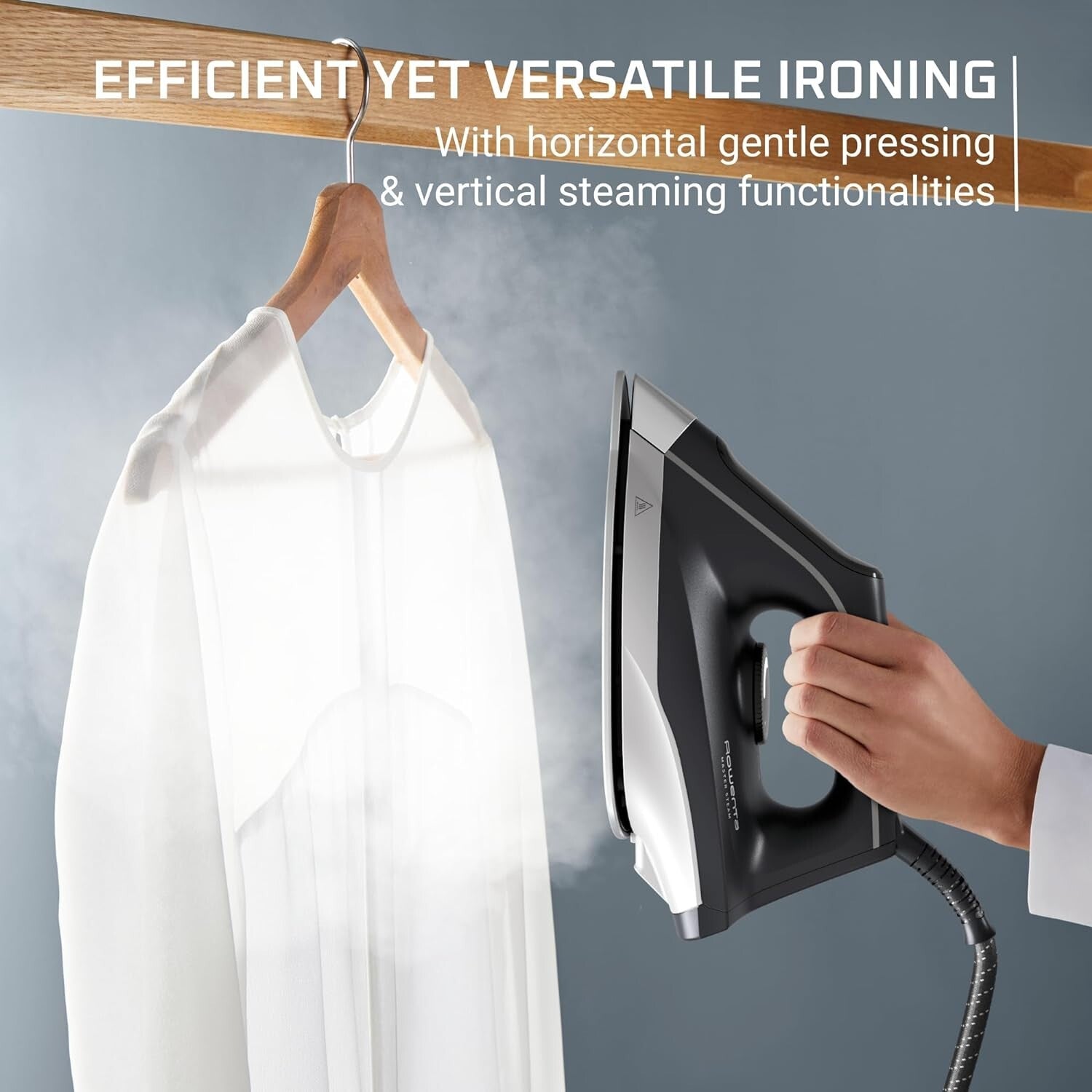 Powerful Iron Steamer with Continuous Steam Technology & Safe-Care Features