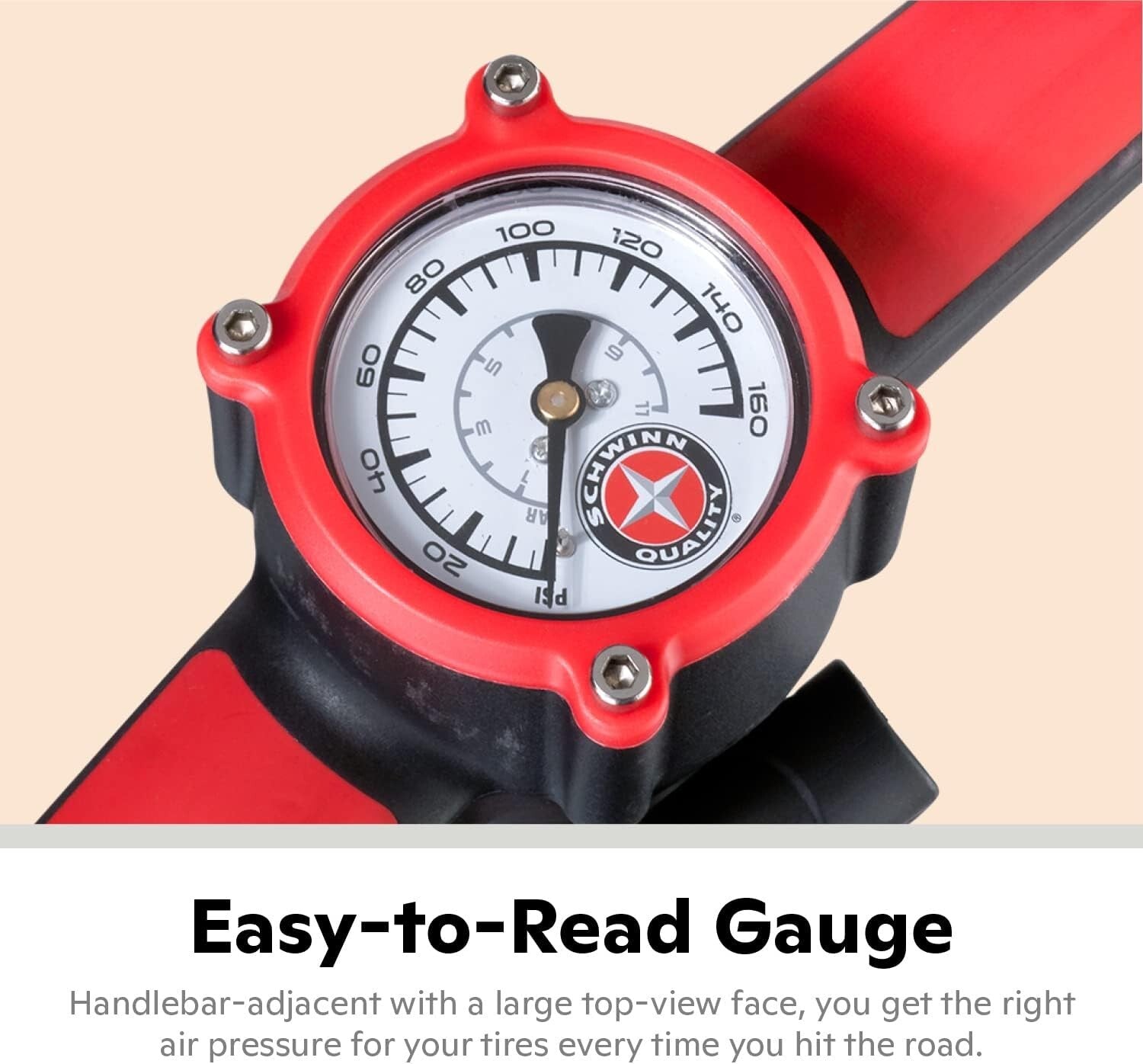 Dual Head Floor Bike Pump - 160 PSI, Portable & Versatile for All Cyclists