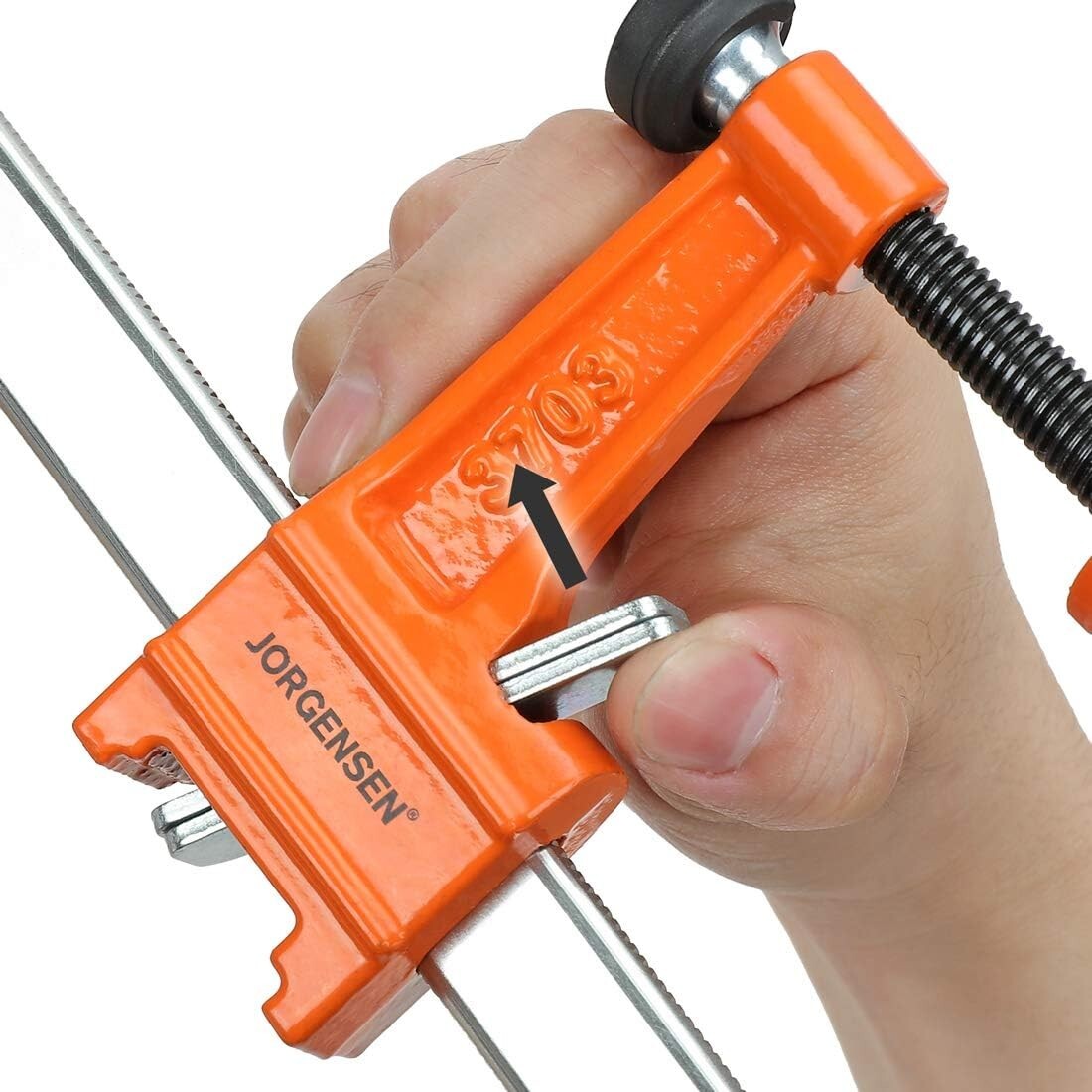 4-Pack Steel Bar Clamps Set, 6-Inch & 12-Inch F-Clamps, 600 Lbs Capacity