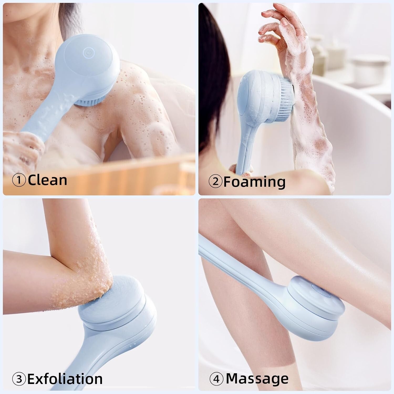 Luxury Electric Body Brush - Idel for Cleansing & Exfoliating Skin Effortlessly