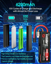 Load image into Gallery viewer, 7.4V 6200mAh 2S Lipo Battery with Tracxas Plug - Perfect for RC Cars &amp; Drones