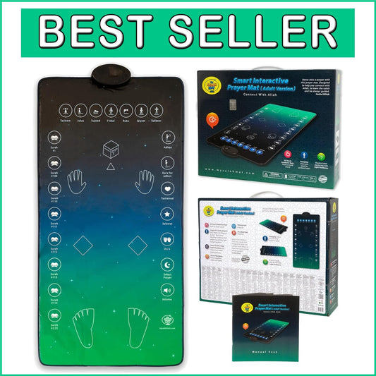 Modern Touch-Sensitive Prayer Mat for Adults - Interactive Salah Learning Aid