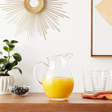 Load image into Gallery viewer, Napoli Clear Glass Beverage Pitcher – Perfect for Entertaining Up to 70 Ounces
