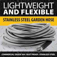 Load image into Gallery viewer, Weatherproof 50Ft Garden Hose - Lightweight Stainless Steel, 500 PSI Performance