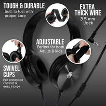 Load image into Gallery viewer, Comfortable Swivel On-Ear Headphones with Mic - Perfect for Students &amp; Travel