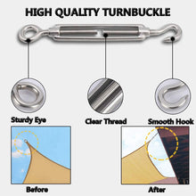 Load image into Gallery viewer, M10 Turnbuckles Hook &amp; Eye - Durable 304 Stainless Steel, Outdoor Use Approved