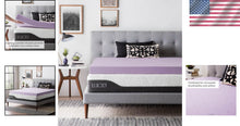Load image into Gallery viewer, Ultra-Plush 4-Inch King Size Lavender Memory Foam Topper with Ventilated Design