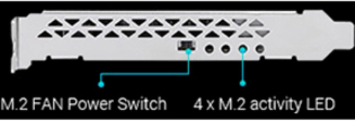 4x NVMe M.2 Expansion Card for High-Speed Data Transfer with Thermal Management