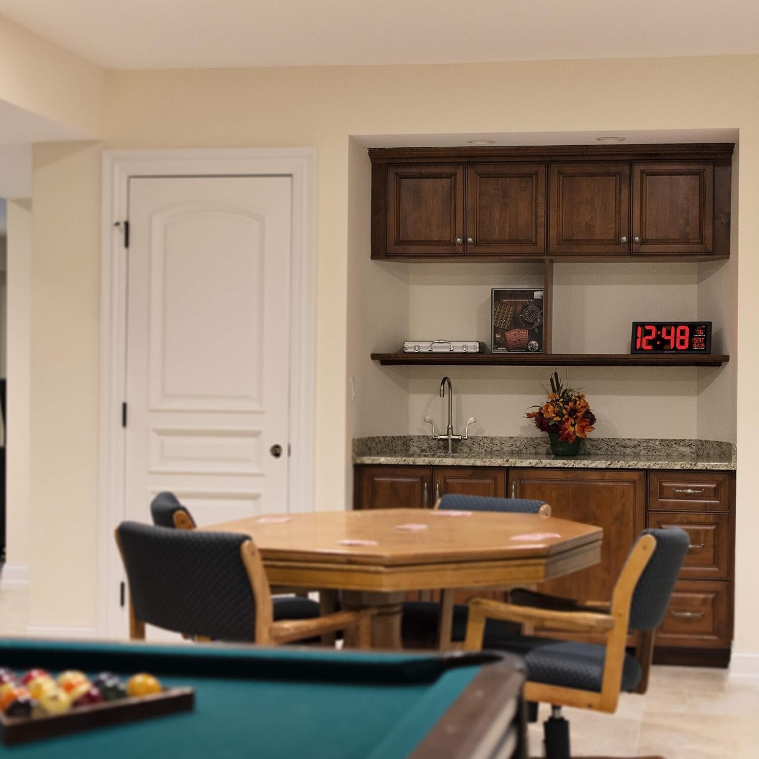 14.5-Inch Large Digital LED Clock with Date & Temperature for Home or Office