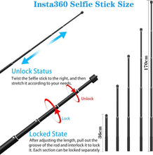 Load image into Gallery viewer, Motorcycle Handlebar Double Clamp Mount with 67" Selfie Stick for Action Cameras