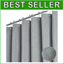 Load image into Gallery viewer, Premium Extra Wide 108x72 Inch Grey Linen Textured Waterproof Shower Curtain Set