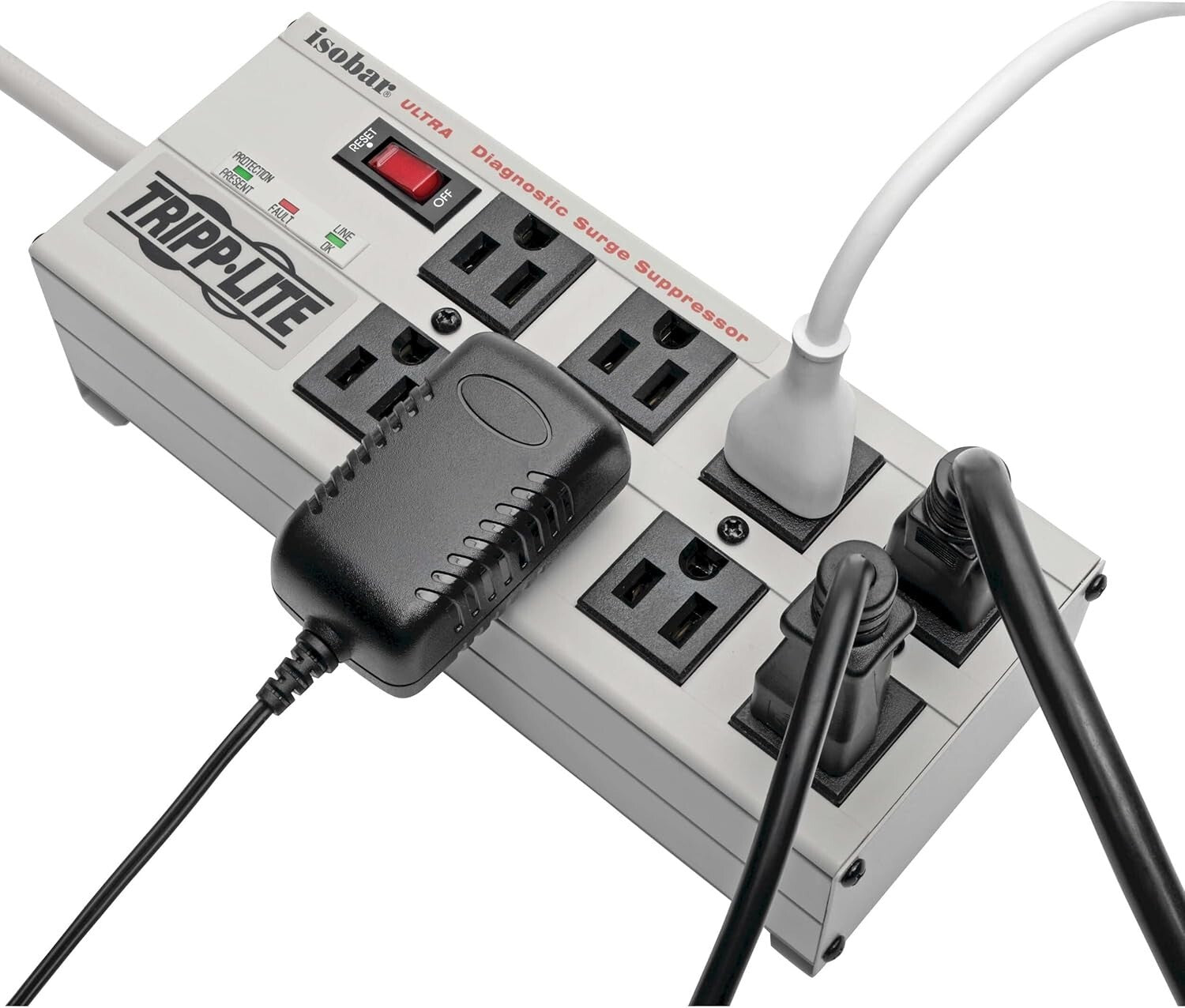 25ft Surge Protector Power Strip - 8 Outlets, Metal Housing & Lifetime Insurance