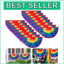 Load image into Gallery viewer, Durable Rainbow Bunting Flag Set - Perfect for Pride Month Outdoor Displays