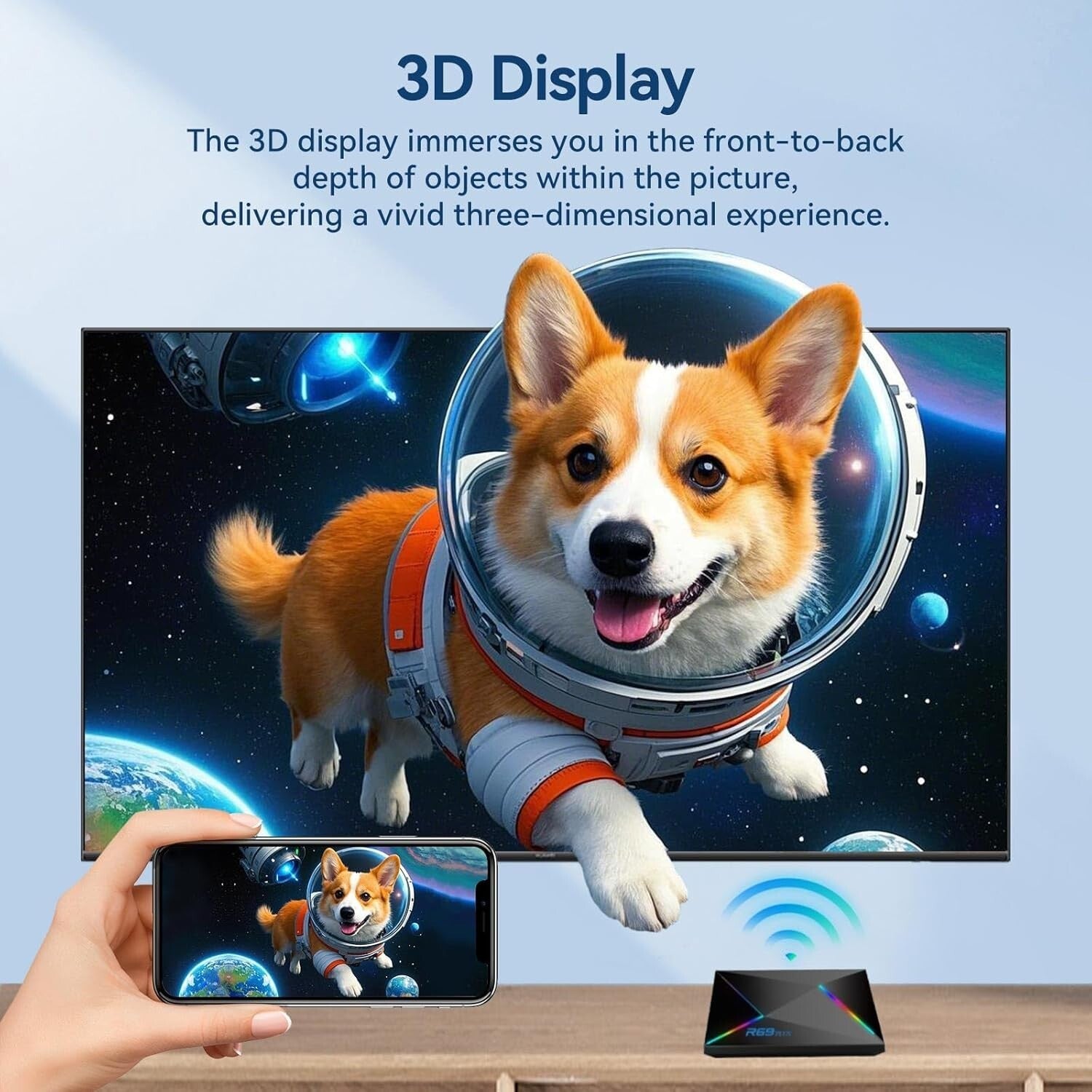 Allwinner H728 Octa-Core 4GB RAM Android 14 TV Box with WIFI6 Connectivity