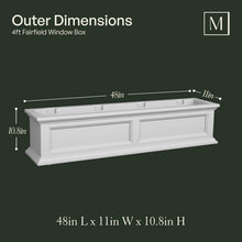Load image into Gallery viewer, Rectangular 4ft Self-Watering Planter - Weather Resistant for Vibrant Blossoms