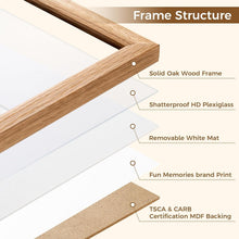 Load image into Gallery viewer, Minimalist 24x30 Solid Oak Picture Frames with Easy Clip &amp; Hang Design, 2 Pack