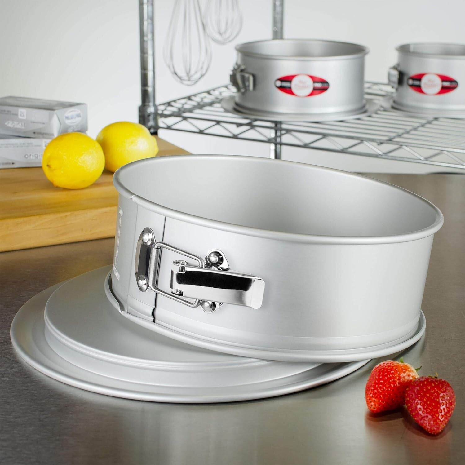 Premium Anodized Aluminum Springform Cake Pan, 11 x 3 Inch for Delicate Desserts