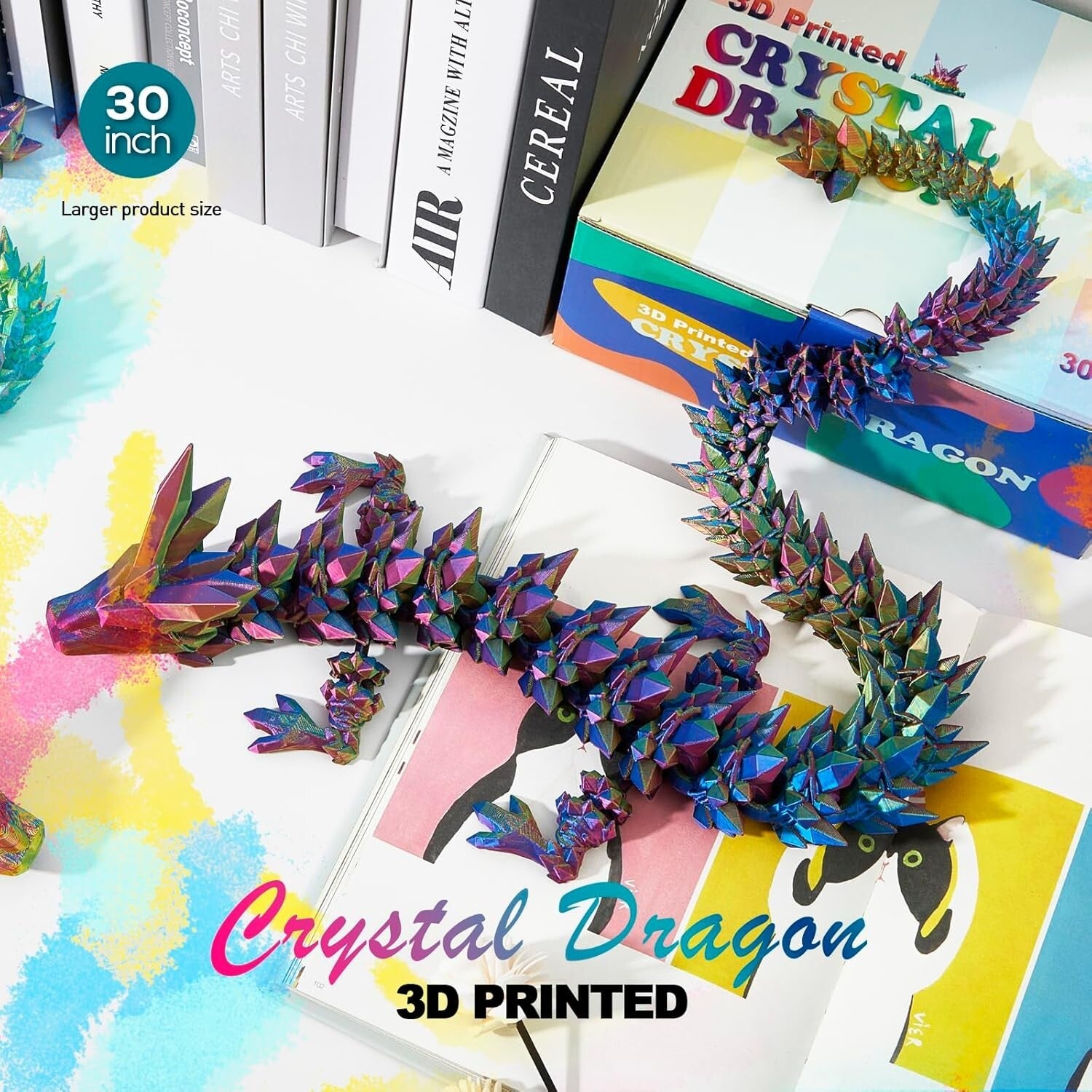 Articulated 30'' Crystal Dragon - Children’s Day Surprising Decoration Gift