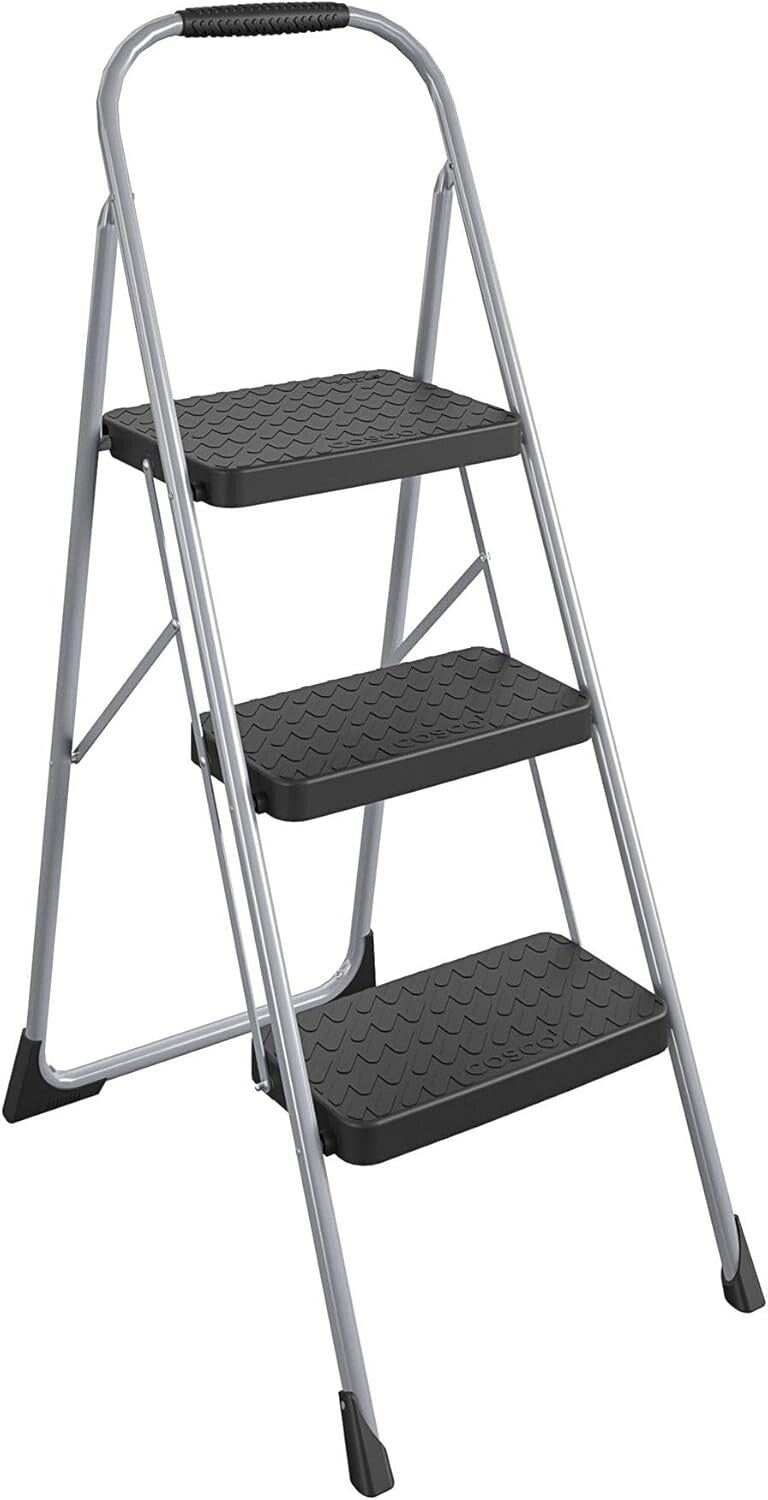 Stable and Lightweight Three-Step Folding Step Stool for Home Improvement Tasks