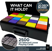 Load image into Gallery viewer, Elegant Rectangular Card Holder with 8 Dividers for Ultimate Game Organization