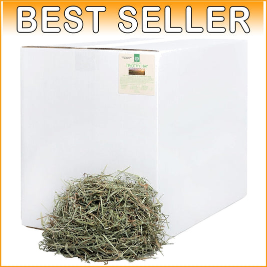 Fresh Timothy Hay, 40LB - Ideal Diet for Rabbits, Guinea Pigs, and Chinchillas