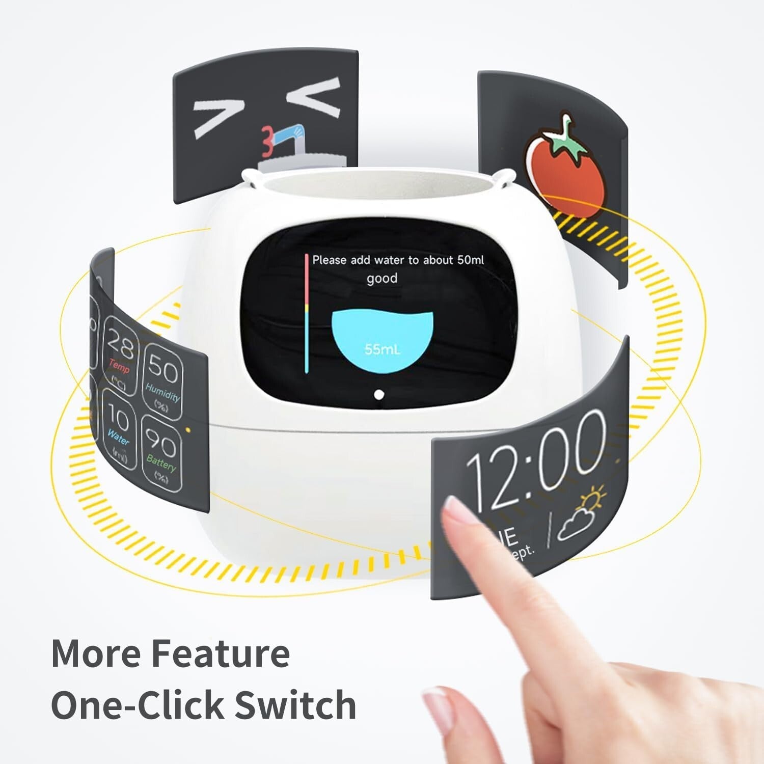 Lightweight AI Flowerpot with Gesture Interaction Features – Perfect Gift!