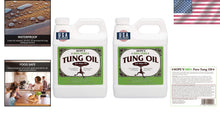 Load image into Gallery viewer, Premium 100% Pure Tung Oil - Food Safe Waterproof Wood Finish, 2 Pack 32 Fl Oz
