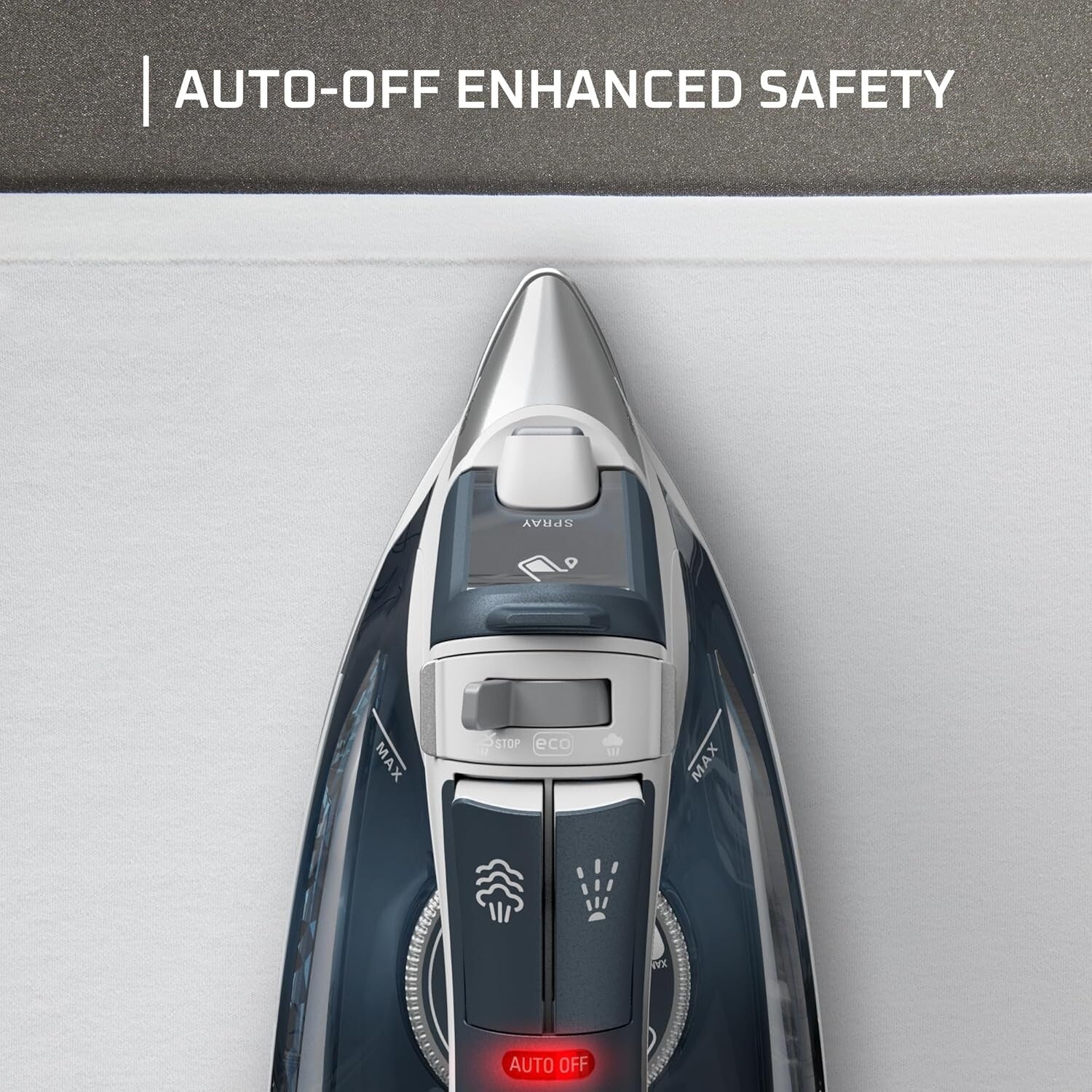 Powerful 1725W Steam Iron with Stainless Steel Soleplate & 400 Microsteam Holes