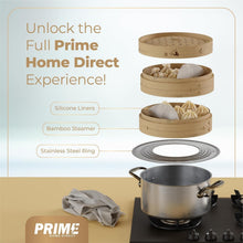 Load image into Gallery viewer, Lightweight 10-Inch Bamboo Steamer with Ceramic Dish for Flavorful Cooking