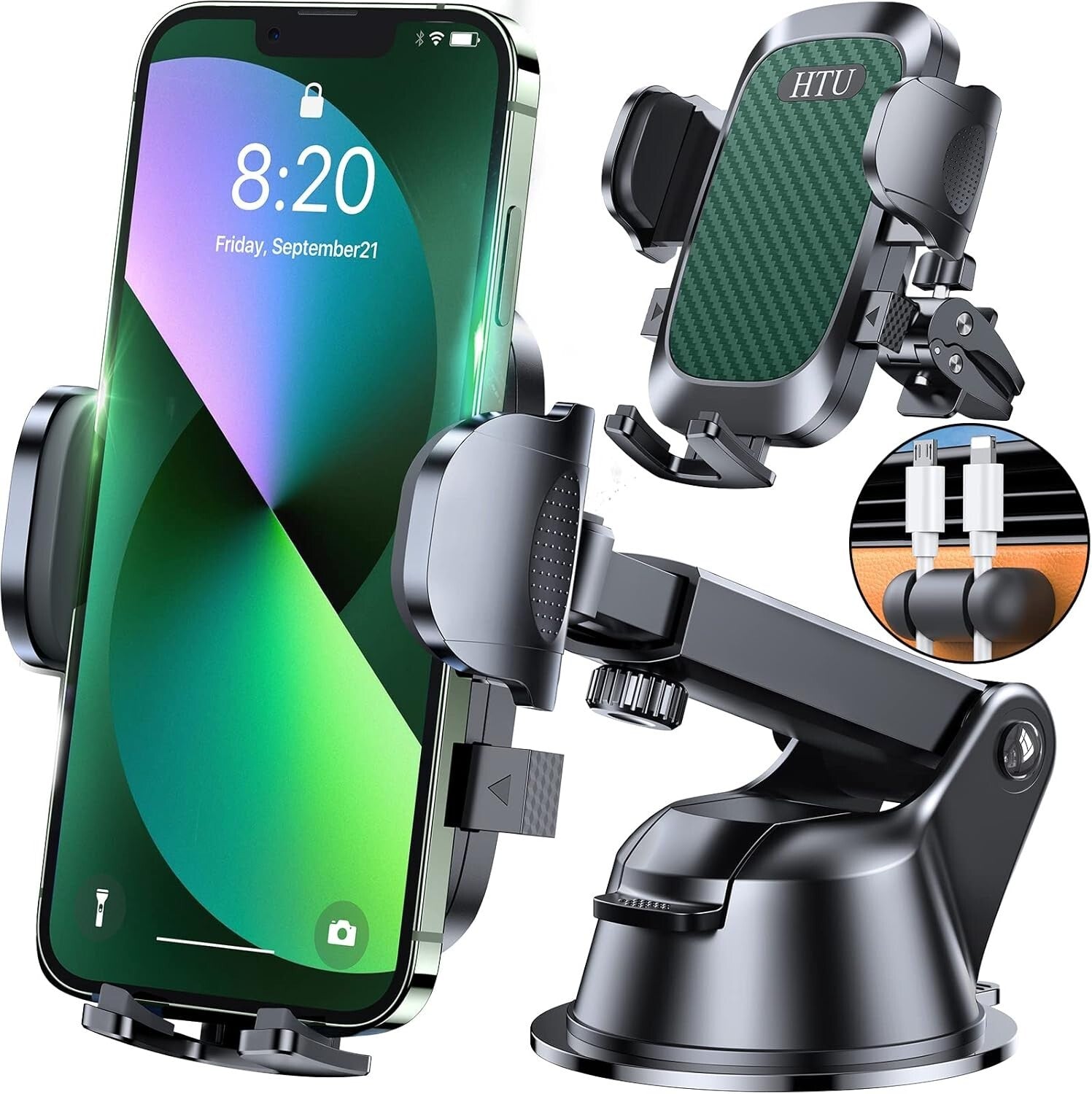 Military-Grade Phone Holder: Strong Suction Cup & Clip for Cars | 2025 Upgrade
