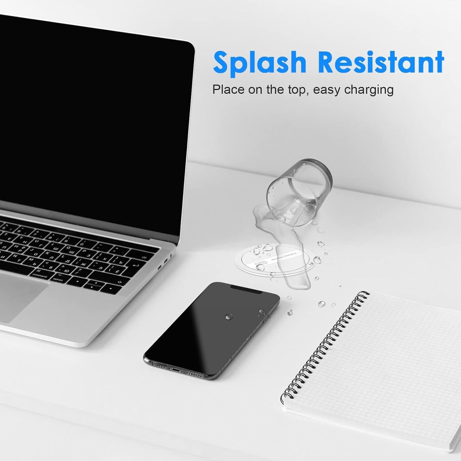 3.15" Pop-Up Countertop Outlet with 15W Wireless Charger & 800J Surge Protection