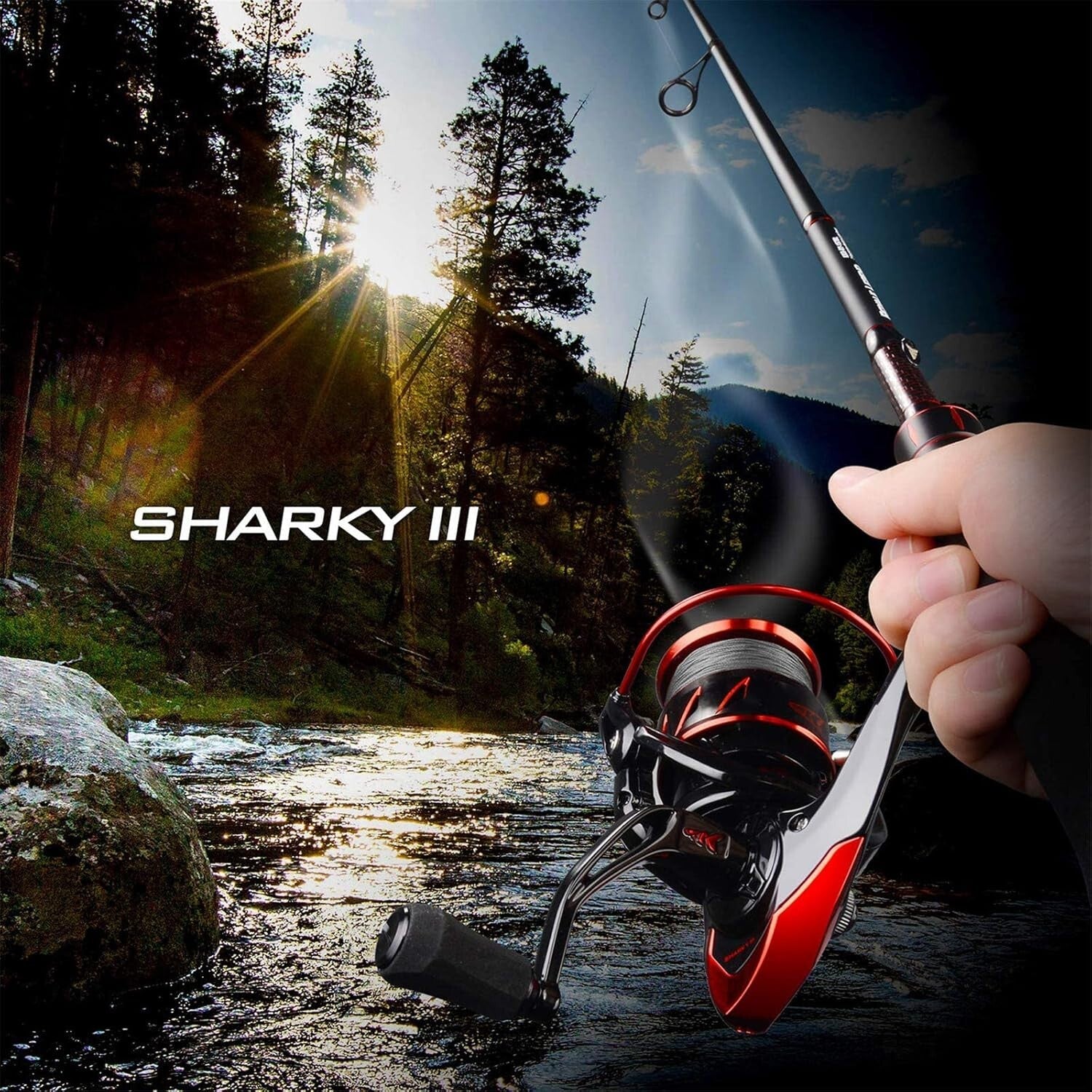 Affordable Sharky III Fishing Reel - 39.5 lbs Drag, Perfect for All Waters
