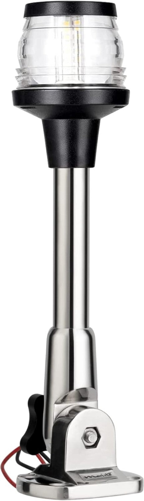 All-Round 12-24V LED Folding Boat Anchor Light - Polished Stainless Steel Design